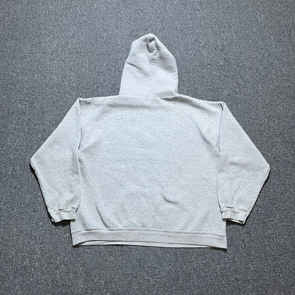 Vintage Tultex University of Connecticut Hoodie Large Grey UConn Sweatshirt 90s - Picture 2 of 14